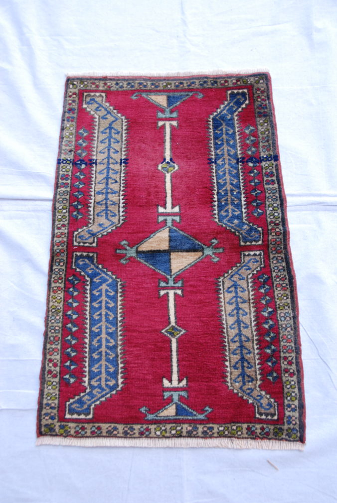 Turkish Kayseri carpet wool on cotton 40 years old 0.81 x 0.55 $295