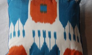 C226 Turkish Silk Ikat Cushion 34cms x 34cms $75