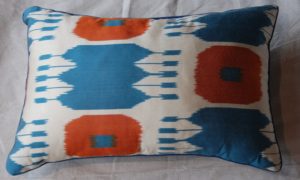 C228 Turkish silk Ikat Cushion 55cms x 35 cms $85