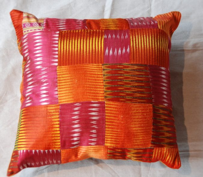 C204 Turkish Antique Silk Patchwork Cushion
