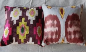 C252 Double Sided Silk Ikat Cushion 32cm x 32cms $115
