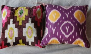 C253 Double Sided Silk Ikat Cushion 32cms X 32 cms $115