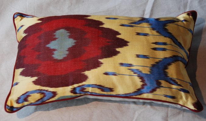 C209 Turkish Silk Ikat Cushion
