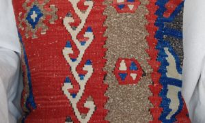 C385 Antique Kilim Fragment Cushion 43cms x 43cms $75