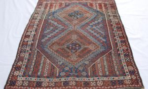 T898 Antique Hand Knotted Caucasian Rug Approximately 100 Years Old 1.53M x 1.26M $895