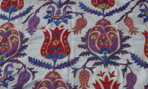F164 Superb Silk on Silk Suzani from Uzbekistan