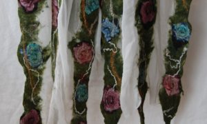 F208 Unique Silk & Wool Felted Scarf