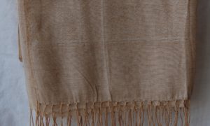 F218 Self Patterned Silk & Linen Scarf