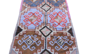 T928 Old Hand Knotted Herki Runner 4.55 x 1.09