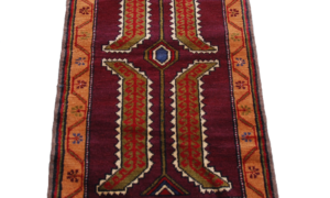 T966 Hand Knotted Rug from Sivas Village  1.02 x .52