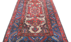 T981 Antique Hand Knotted Persian Heriz Rug 2.08 x 1.12