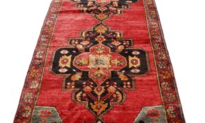 T838 Hand Knotted Wide Runner from Sille, Konya, Turkey 4.1 x 1.17