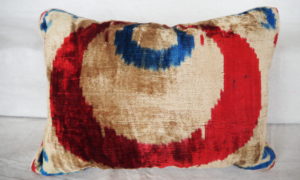 C607 Velvet Ikat cushion