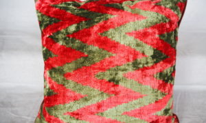 C696 Velvet Ikat cushion