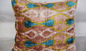 C697 Velvet Ikat cushion