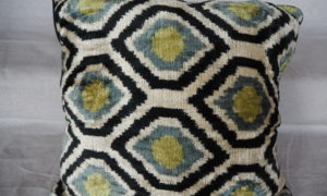 C700 Velvet Ikat cushion