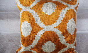 C701 Velvet Ikat cushion