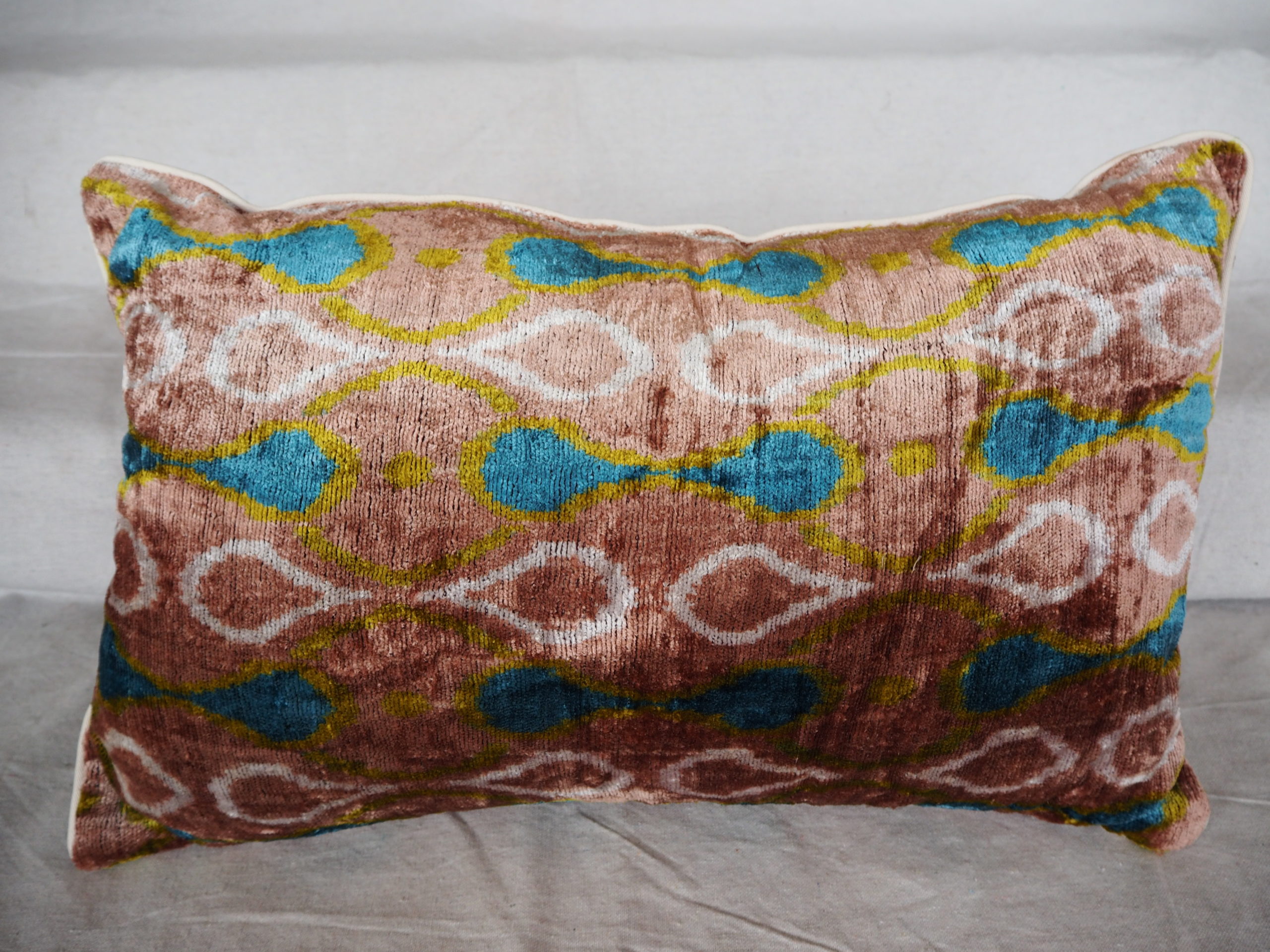 C709 Velvet Ikat cushion