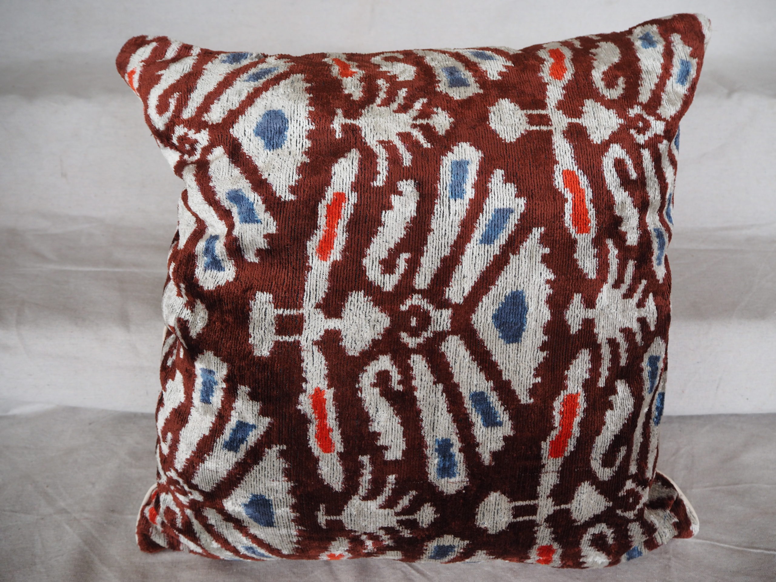 C724 Velvet Ikat cushion