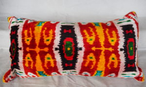 C728 Velvet Ikat cushion