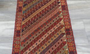 Persian Embroidered Kilim Rahra Zagros Mountains