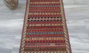 Persian Embroidered Kilim Rahra Zagros Mountains