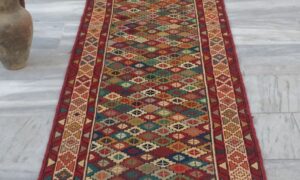 Persian Embroidered Kilim Rahra Runner