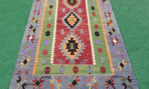 Turkish Vintage Ushak Kilim